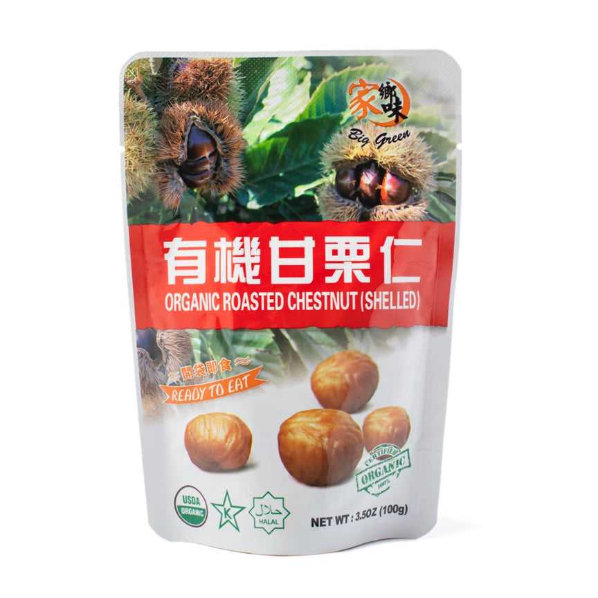 Big Green Organic Roasted Chestnuts 100 g, 12 pack